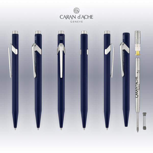 Caran d’Ache 849 Metal Collection Ballpoint Pen in Sapphire Blue Ballpoint Pens