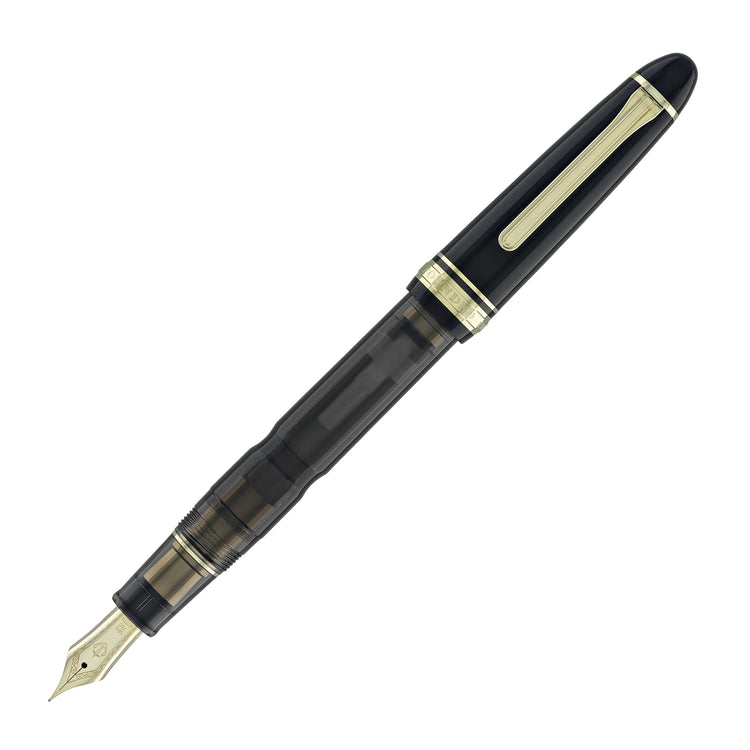 Sailor 1911 Realo Fountain Pen in Smoke Black - 18K with Gold Trim