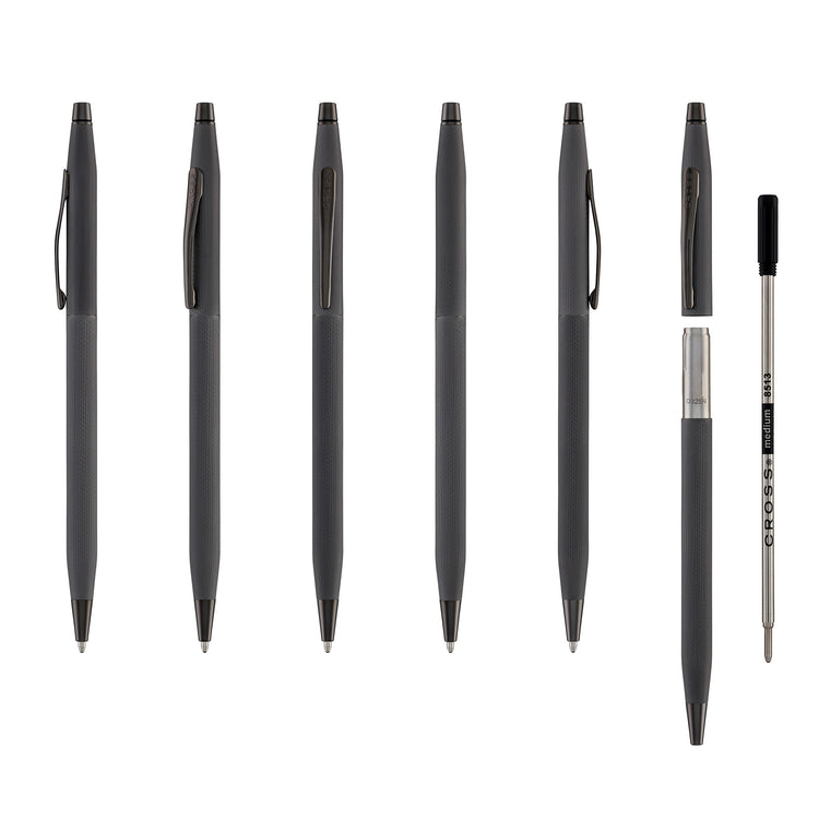 Cross Classic Century Polished Slate Gray Engraved Diamond Pattern Ballpoint Pen