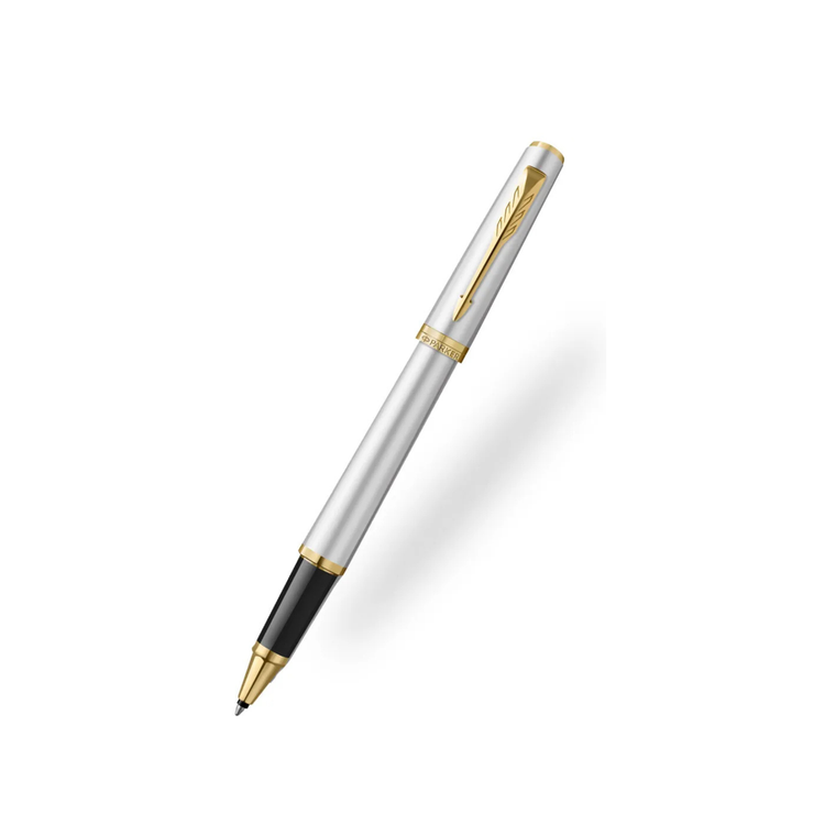 Parker Meridian Rollerball Pen in Chrome with Gold Trim