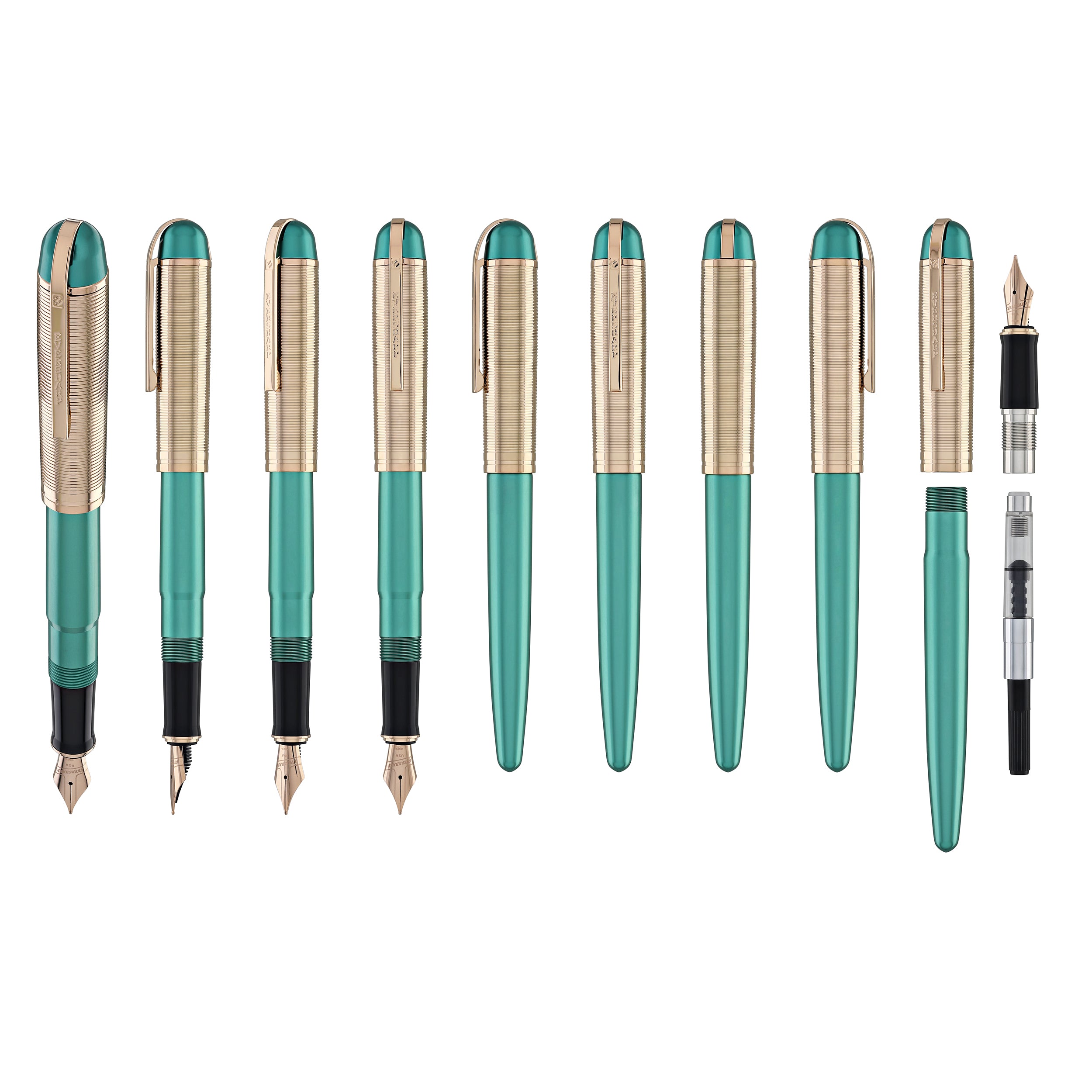 Wahl Eversharp Skyline Fountain Pen in Emerald with Rose Gold Trim