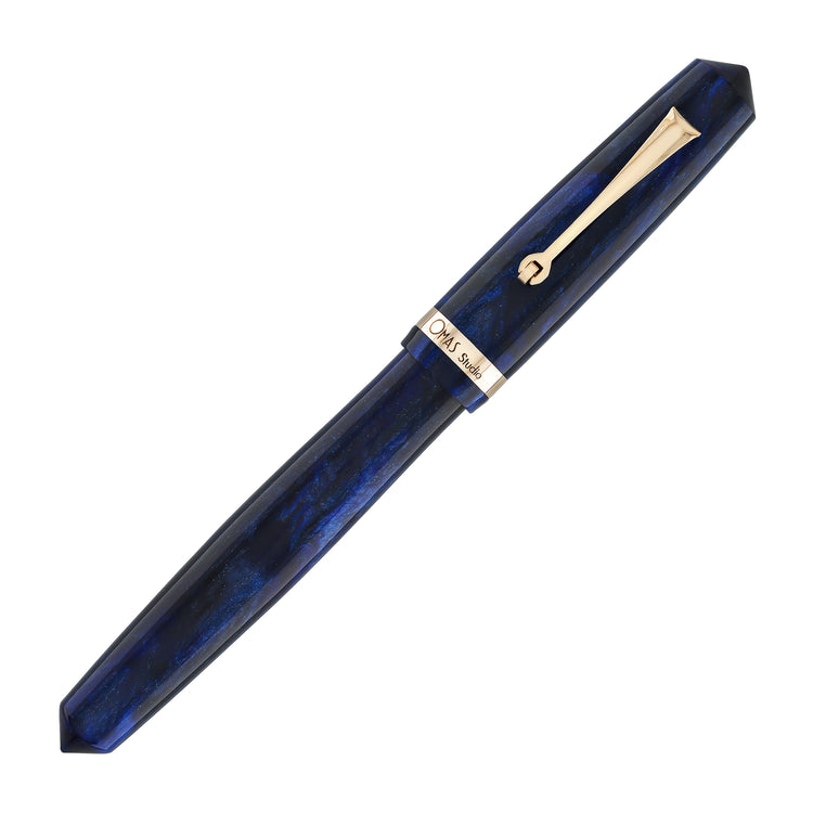 OMAS Studio Rollerball Pen in Azzurro Diamante with Rose Gold Trim