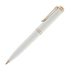 Pelikan Souveran 600 Ballpoint Pen in White & Rose Gold Trim