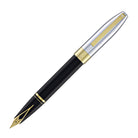 Sheaffer Legacy Fountain Pen in Black Lacquer with Chrome Cap 14kt Gold PVD