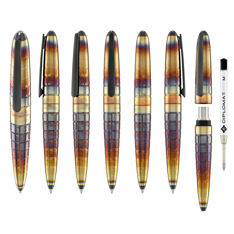 Diplomat Aero Ballpoint Pen in Rhomb Flame
