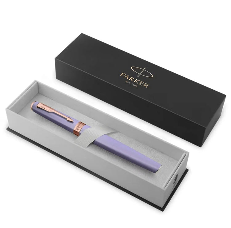 Parker Meridian Fountain Pen in Lilac Lacquer with Pink Gold Trim - Fine