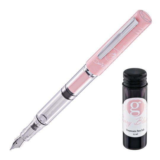 Monteverde MP1 Fountain Pen in Cherry Blossom with 15ml Bottled Ink