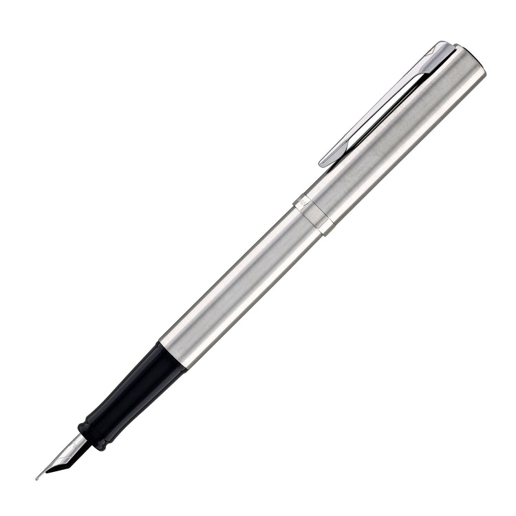 Waterman Impression Fountain Pen in Stainless Steel with Palladium Coated - Fine Point