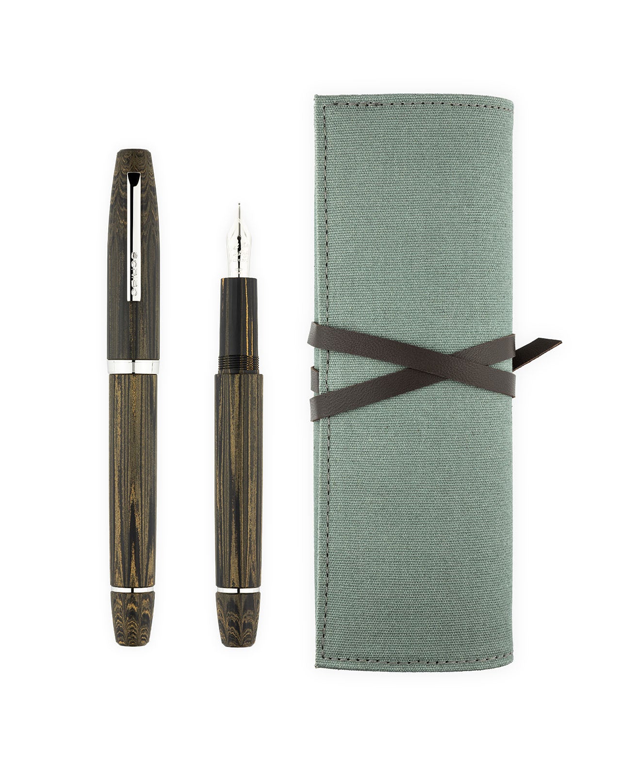Scribo Flow Fountain Pen in Memoria with Platinum Trim