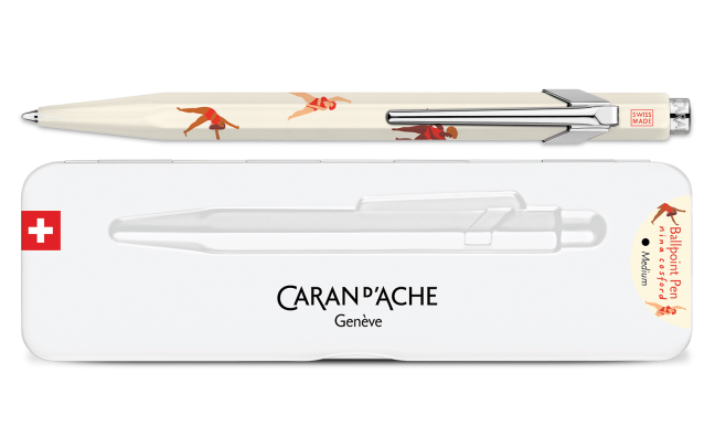 Caran d'Ache 849 Nina Cosford Ballpoint Pen in Light Cream