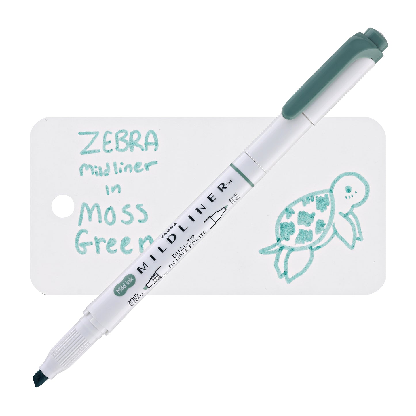 Zebra Mildliner Dual-Tip Highlighter in Moss Green