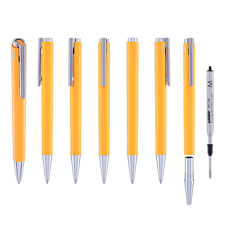 Lamy Logo M+ Ballpoint Pen in Neon Orange