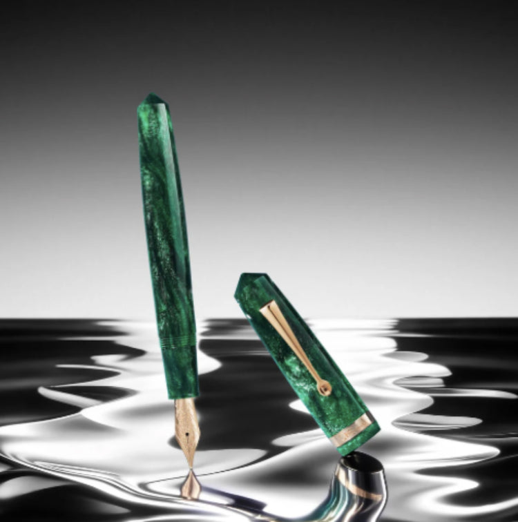 OMAS Studio Fountain Pen in Smeraldo Elegante with Rose Gold Trim