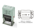 Midori Paintable Rotating Date Stamp in Animal Speech Bubbles