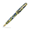 Laban Rosa Fountain Pen in Blue and Yellow Marbled Fine Fountain Pen