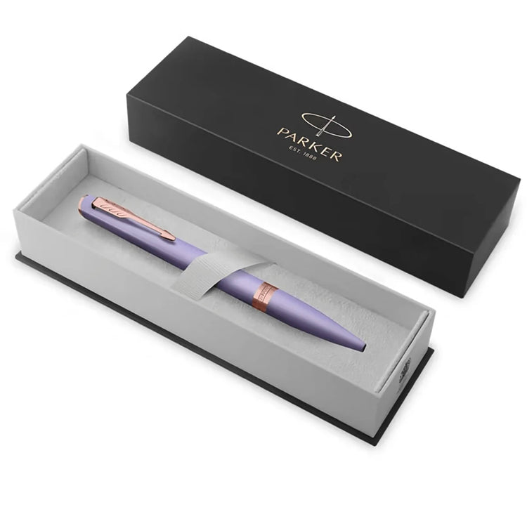 Parker Meridian Ballpoint Pen in Lilac Lacquer with Pink Gold Trim