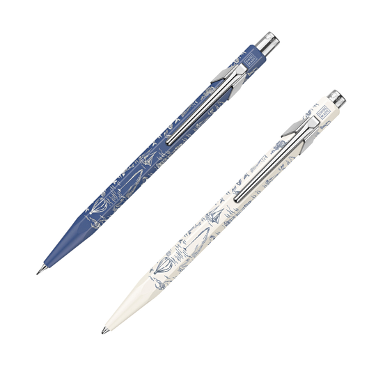 Caran d'Ache 849 Toile de Jouy Ballpoint Pen and 0.5mm Pencil Set - Medium & 0.5mm
