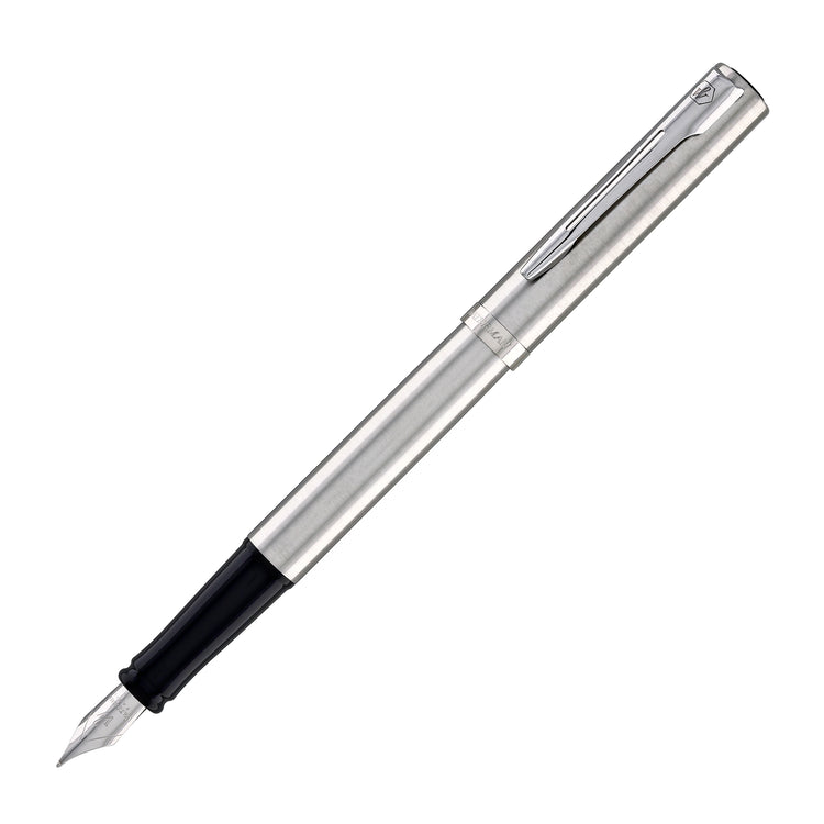 Waterman Impression Fountain Pen in Stainless Steel with Palladium Coated - Fine Point