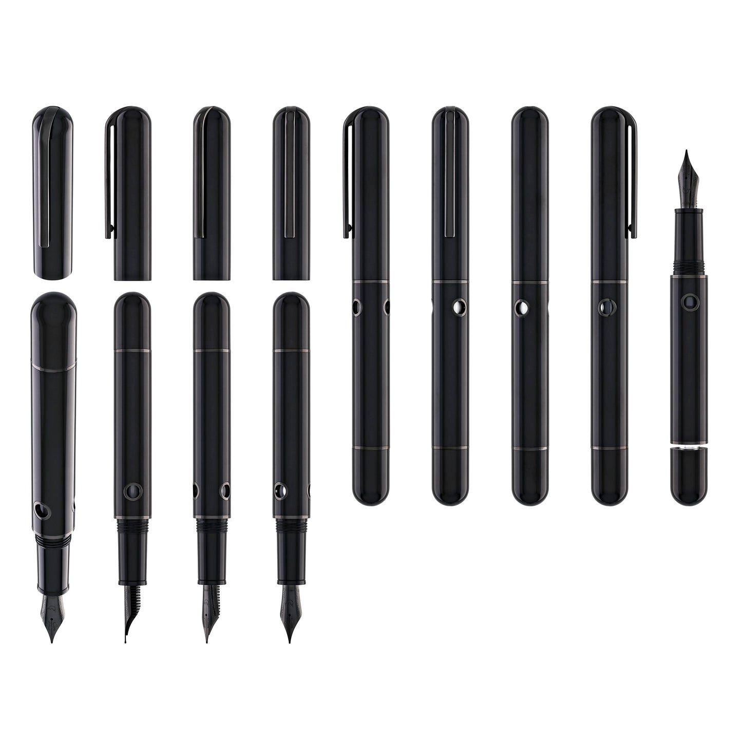 Narwhal Nautilus Fountain Pen in Cephalopod Black