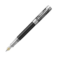 Parker Duofold Legacy of Flight Fountain Pen in Matte Black with Palladium Trim - 18K Gold