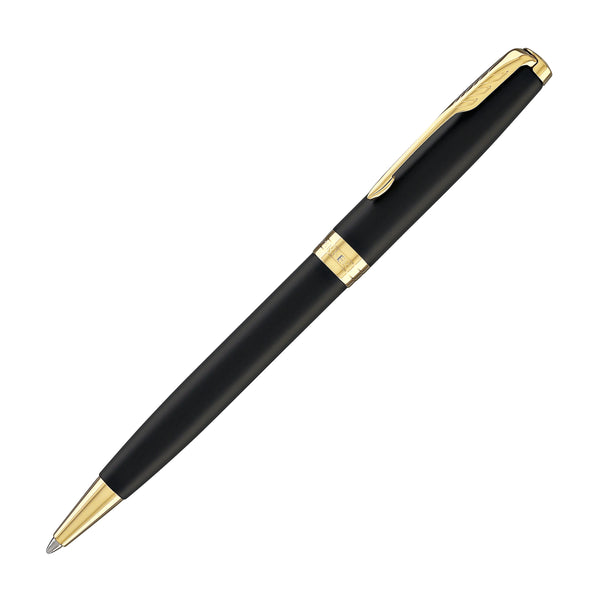 Parker Sonnet Retractable Ballpoint Pen in Matte Lacquered Black with Gold Trim