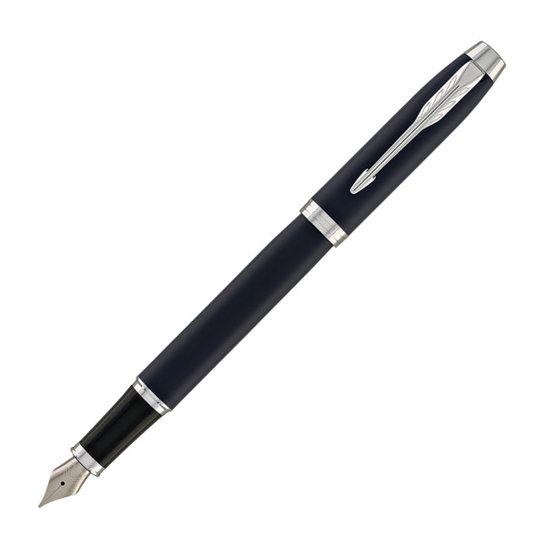 Parker IM Fountain Pen in Blue with Chrome Trim - Medium Point
