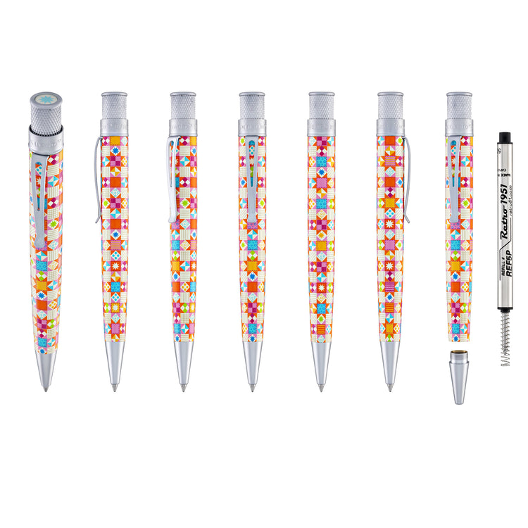 Retro 51 Tornado Vintage Metalsmith Rollerball Pen in Patchwork