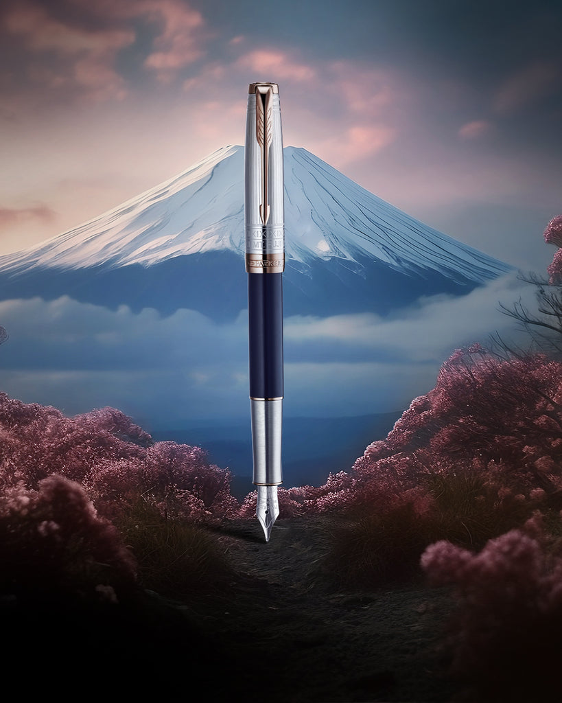 Parker Sonnet Intrepid Journeys Fountain Pen in Mt. Fuji - Goldspot Pens