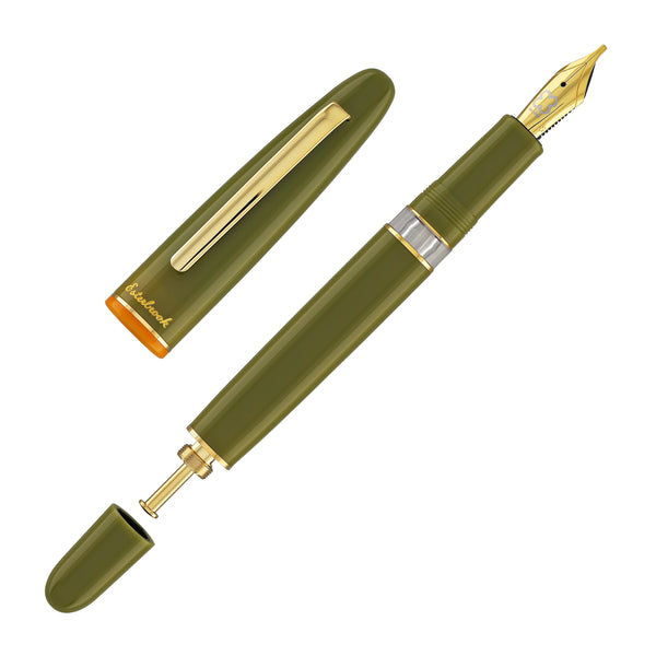 Esterbrook Estie Back to the Lands Button Piston Fountain Pen in Quirky Leaf with Gold Trim Fountain Pen