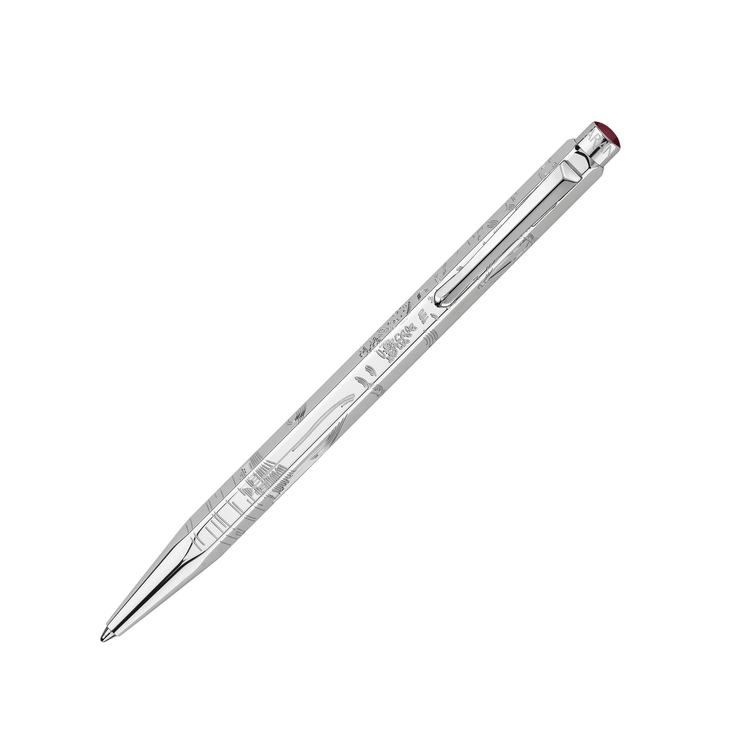 Caran d'Ache Ecridor Toile de Jouy Christmas 2026 Ballpoint Pen and Leather Case Gift Set
