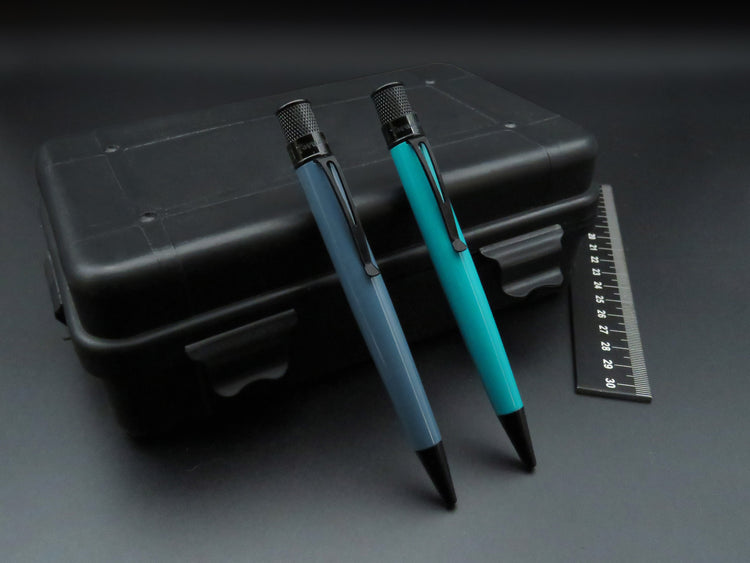 Retro 51 Tornado Stealth Lacquer Rollerball Pen in Deep Aqua