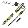 Laban Grecian Fountain Pen in Blue and Yellow Marbled Fountain Pen