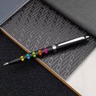 Monteverde Illusia Gel Pen in Square Shapes Black Matte with Chrome Trim Gel Pen
