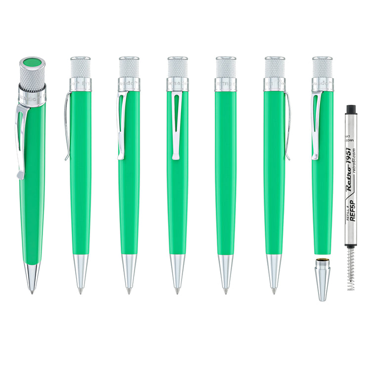 Retro 51 Tornado Colorwave Rollerball Pen in Go Green