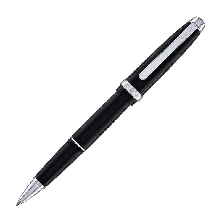 Cross Lume Rollerball Pen in Obsidian Black with Polished Chrome Appointments