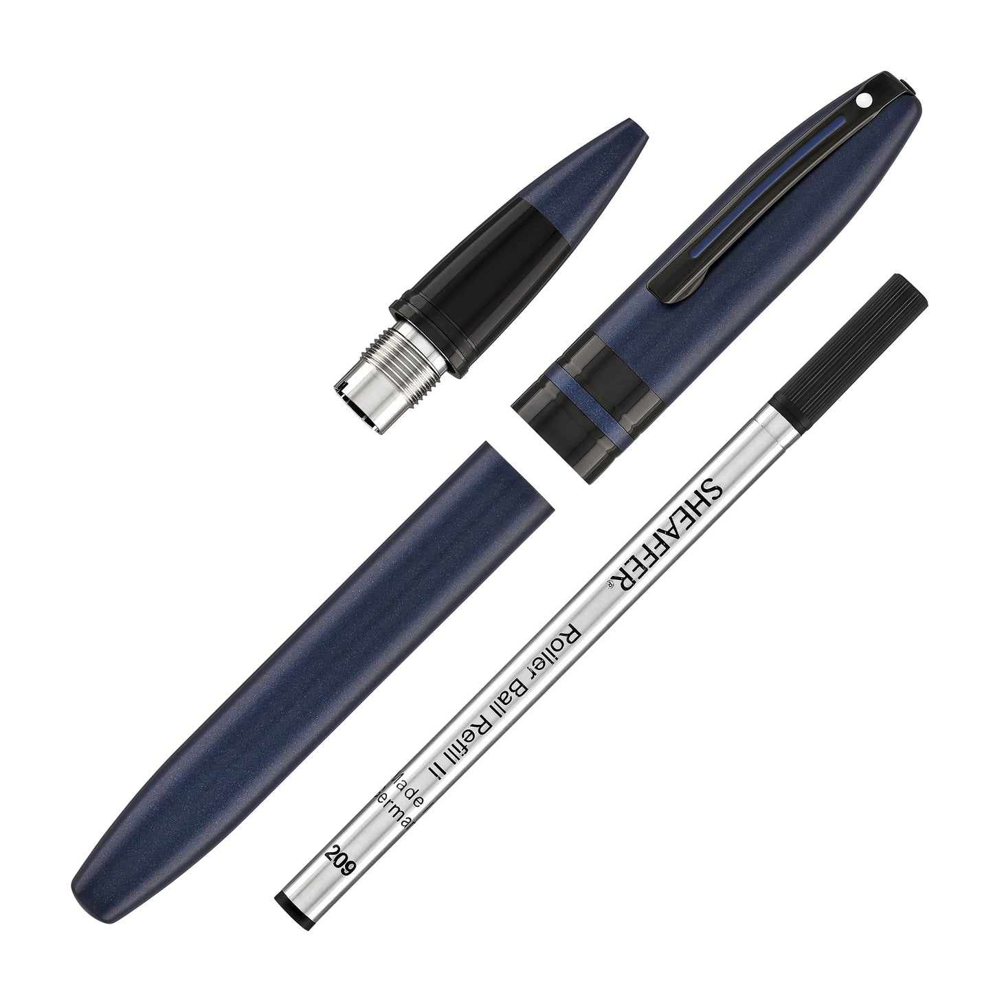 Sheaffer Icon Rollerball Pen in Matte Blue Lacquer with Black PVD Trim