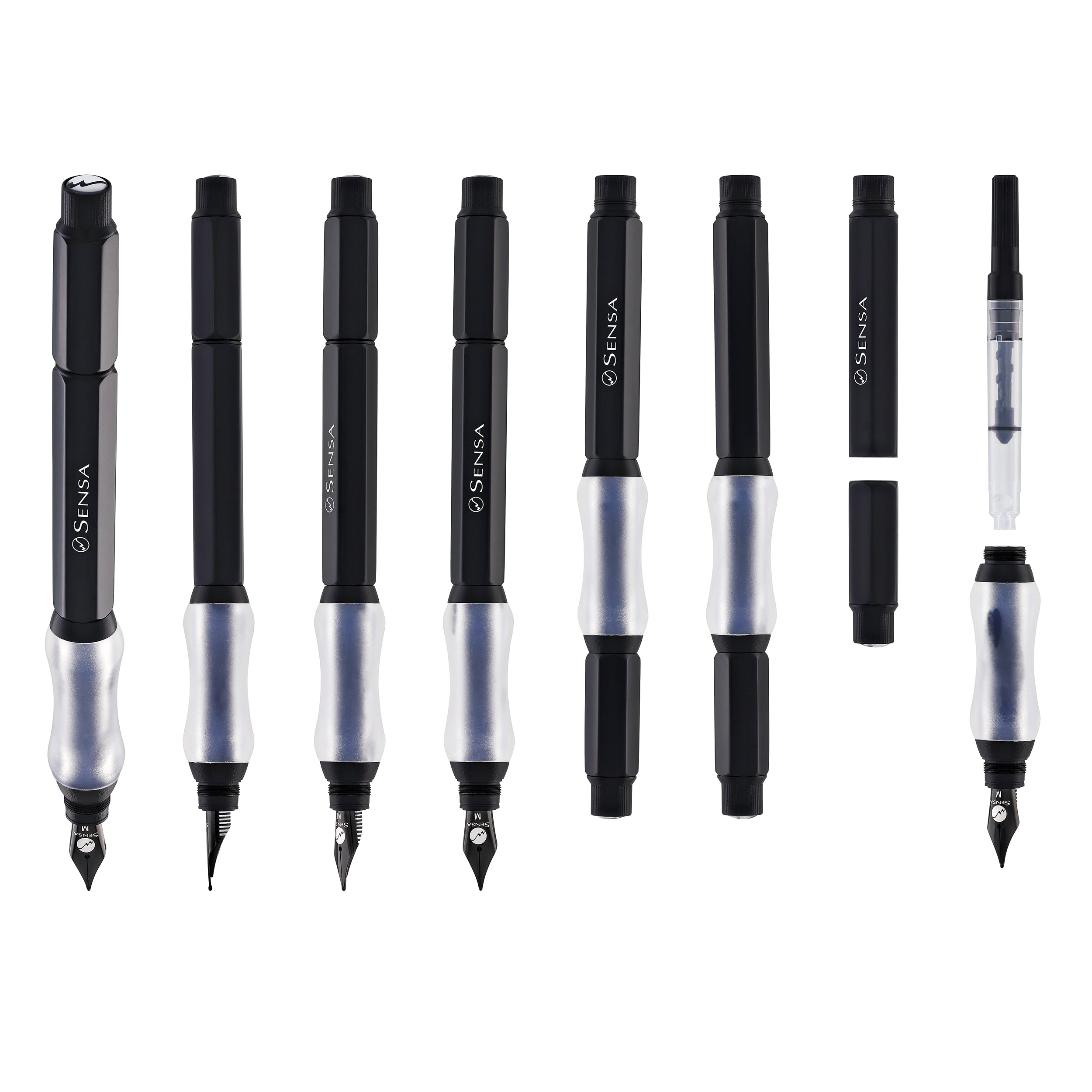 Sensa Sensagraph Fountain Pen in Raven Black - Goldspot Pens