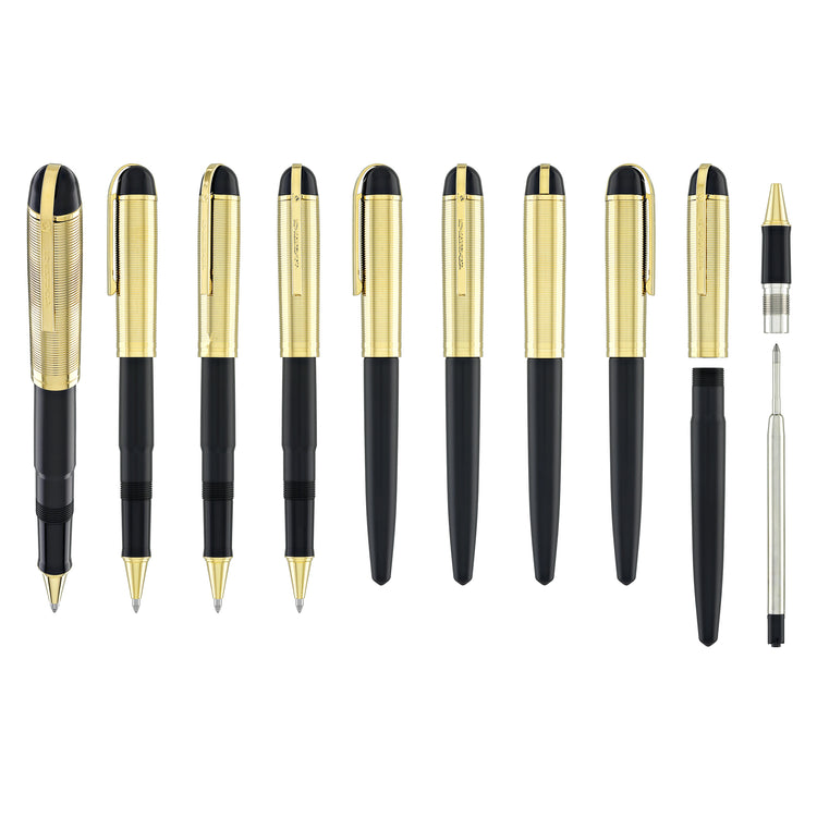 Wahl Eversharp Skyline Rollerball Pen in Black Gold Trim