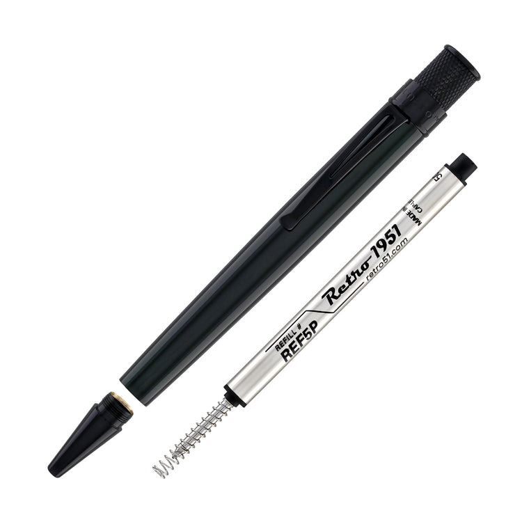 Retro 51 Tornado Stealth Rollerball Pen in Emerald Green