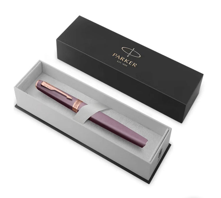 Parker Meridian Rollerball Pen in Purple Lacquer with Pink Gold Trim