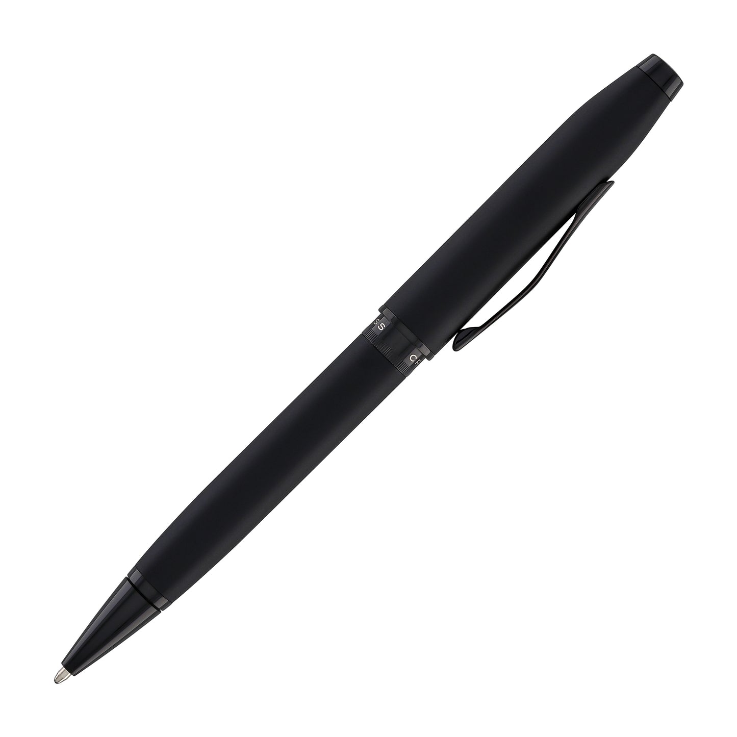 Cross Foundry Ballpoint Pen in Matte Black Lacquer with PVD Black Appointments