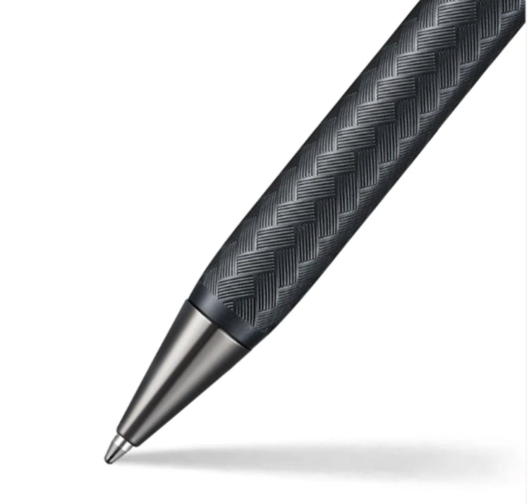 Sheaffer Legacy Chevron Ballpoint Pen in Matte Black with PVD Gunmetal