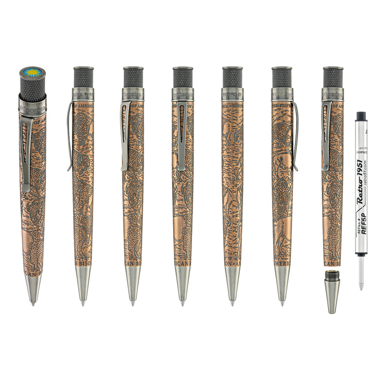 Retro 51 Tornado Smithsonian Rollerball Pen in Bison: Standing Strong