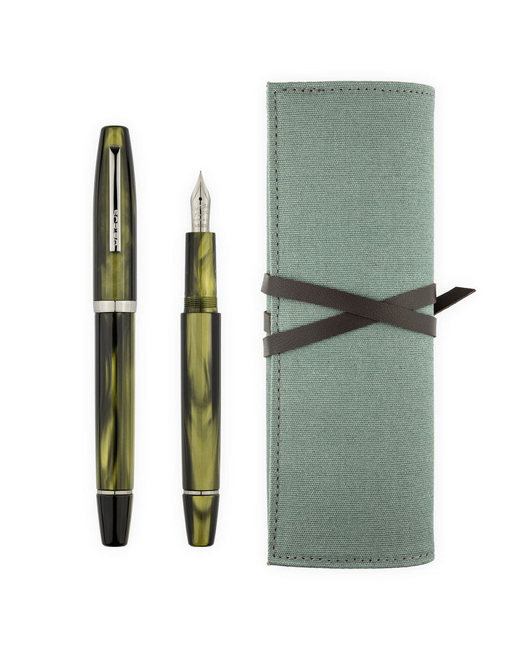 Scribo Flow Fountain Pen in Evoluzione with Ruthenium Trim