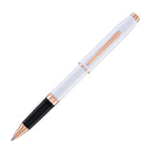 Cross Foundry Rollerball Pen in Pearl White Lacquer with Rose Gold Appointments