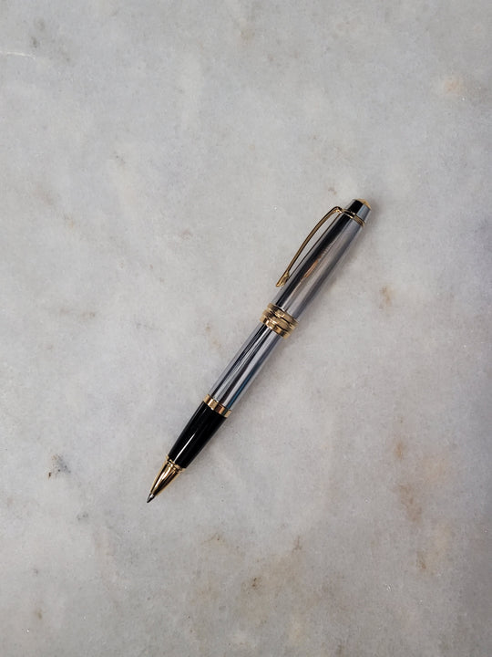 Misfit Item 0053 Cross Bailey Rollerball Pen in Medalist Chrome with Gold Trim