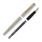 Parker Jotter Fountain Pen in Stainless Steel with Gold Trim - Medium Point