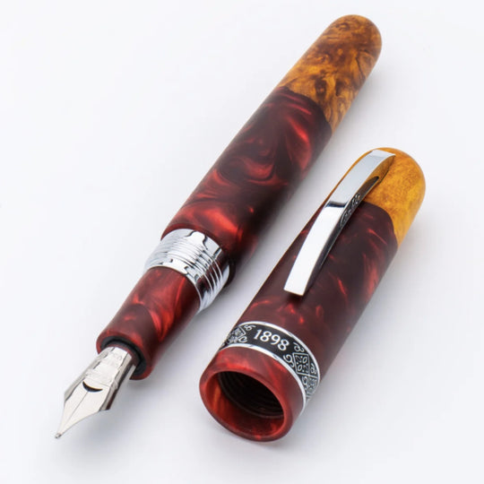 Conklin 1898 Spectra Fusion Fountain Pen in Burgundy with Chrome Trim - Limited Edition