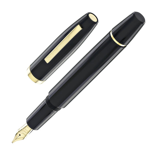 Scribo Flow Fountain Pen in Origine with Yellow Gold Trim