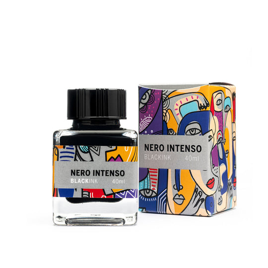 Leonardo Officina Bottled Ink in Intense Black - 40 mL
